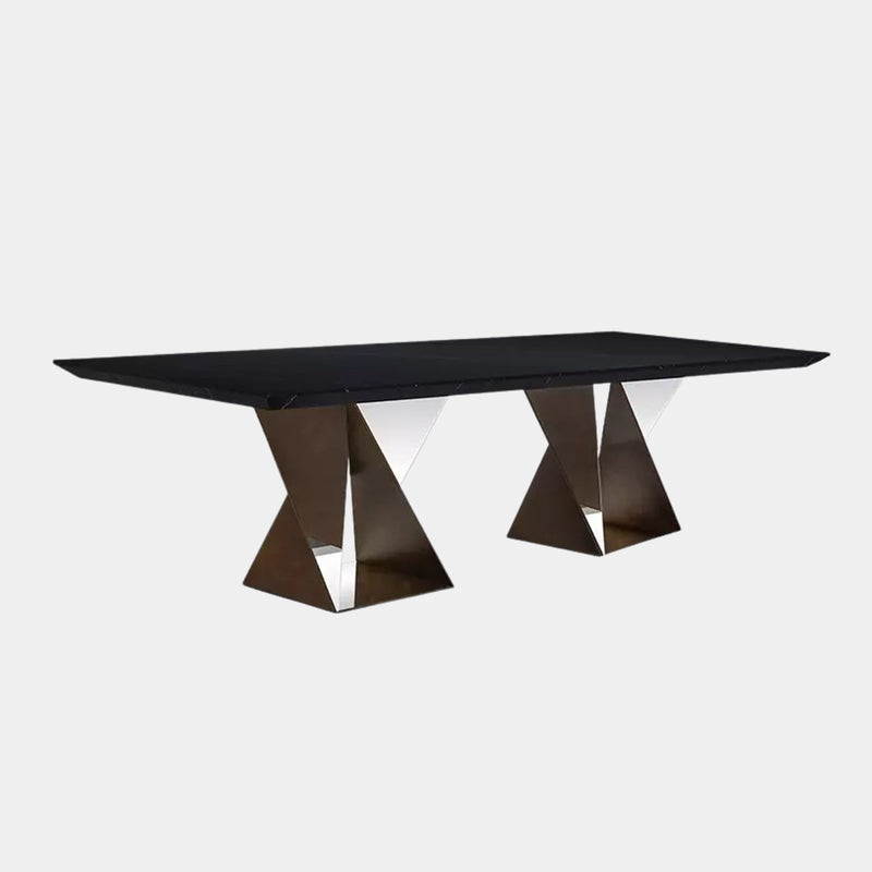 Christopher Guy Morison II Bronze Dining Table with Marble Top