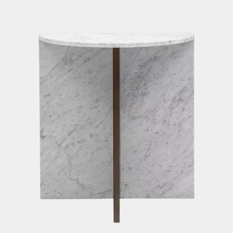 Christopher Guy White Carrara Marble Maubert End Table