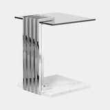 Rêvasser Luxury Outdoor Carrara Marble Side Table