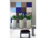 Colonna Stone Grey Luxury Floor Vase, row of three in a living space