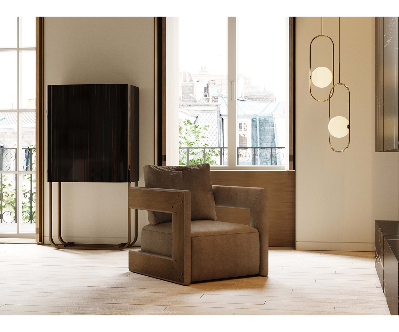 Kaito Armchair: Modern Luxury Meets Japandi Minimalism | Touched Interiors
