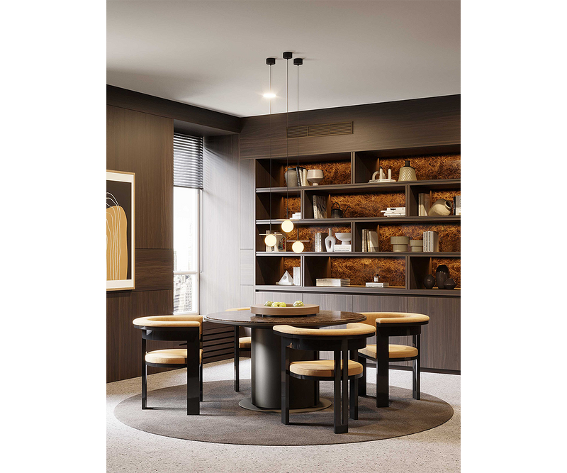 Afonso Luxury Upholstered Dining Chair with Curvilinear Design ...