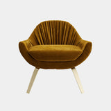 Contemporary Velvet Pleated Armchair