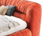 Cortona Ruched Velvet Luxury Bed, detail