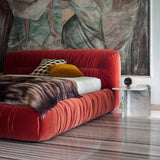 Cortona Ruched Velvet Luxury Bed, detail