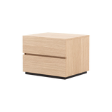 Laskasas Dakar Bedside Table in Natural Oak with transparent background