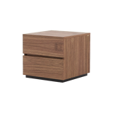 Laskasas Dakar Bedside Table in Walnut with transparent background