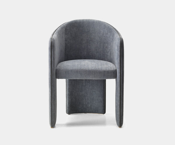 Daytona Mya Chair: Luxurious leather accent chair featuring a captivating blend of vintage modern design. The chair boasts soft curves and geometric details, all crafted from the finest Tuscan leather with beautiful satin brass accents.