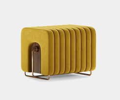 Deco Diamond Walnut Wood Stool: A Mid-Century Muse.  This luxurious stool features a captivating geometric pattern inspired by the 1960s, crafted from rich walnut wood with gleaming brass detailing.  Perfect for adding a touch of timeless personality to your living room, entryway, or bedroom.