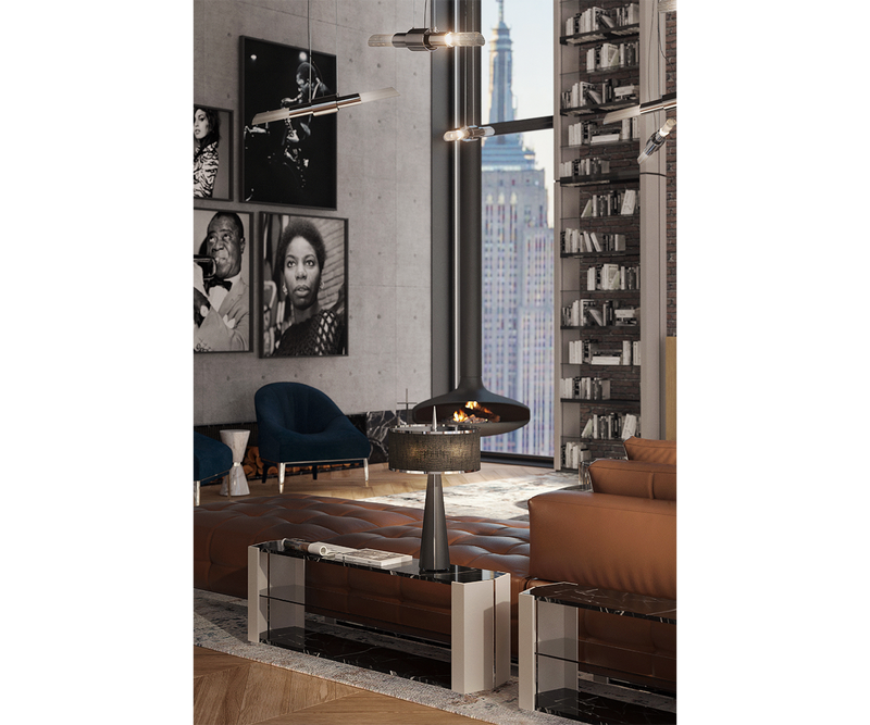 Spire Table Lamp in Nickel - Luxury Bedroom Lighting