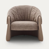 Ditre Italia Blazer Armchair in taupe upholstery, black feet