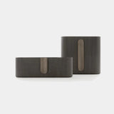 Ditre Italia Circus Sideboard, Circus low and high sideboards in grey wood, front view