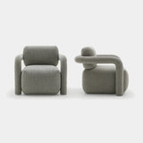 Ditre Italia Hairpin Armchair in sage green textured fabric