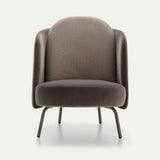 Ditre Italia Lucia Armchair in taupe fabric, black legs