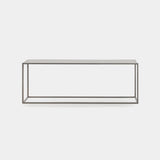 Ditre Italia Unit Coffee Table, rectangular coffee table with transparent glass top, front view