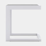 Domkapa Bondi Outdoor Side Table, white Texturized steel with a white top