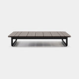 Domkapa Copacabana Outdoor Coffee Table, deck top with a Black Texturized frame