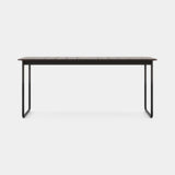 Domkapa Copacabana Outdoor Dining Table, deck top with a Black Texturized frame