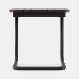 Domkapa Copacabana Outdoor Side Table, deck top with a Black Texturized frame