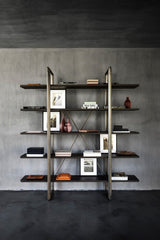 Doria Cross Brace Luxury Bookcase in a room setting