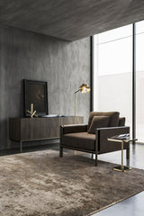 Doria Leather Clad Luxury Armchair in a room setting