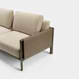 Doria Leather Clad Luxury Sofa, view 3