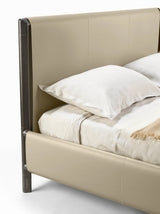 Doria Saddle Leather Luxury Bed, second view