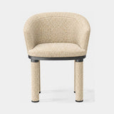 Dorsoduro Cylinder Leg Luxury Dining Chair in Clunis wool bouclé