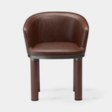 Dorsoduro Cylinder Leg Luxury Dining Chair, shown in coffee fabric