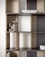 Drury Curved Leather Luxury Bookcase, close-up detail