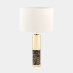 Emperador Dark Polished Marble Table Lamp