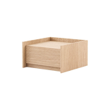 Laskasas Endy Bedside Table in Natural Oak with transparent background