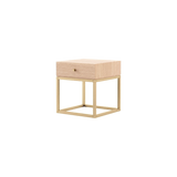 Laskasas Ester Bedside Table in Natural Oak with transparent background