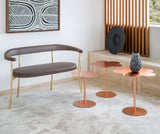 Fendente Curved Back Luxury Bench in a room setting, second view