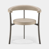 Fendente Three Leg Luxury Armchair in stone soft leather