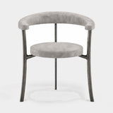 Fendente Three Leg Luxury Armchair, shown in grey nubuck leather