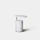 Fenwick Solid Marble Luxury Side Table, alternative angle