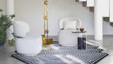Fenwick Solid Marble Luxury Side Table styled in a luxury interior