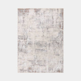 Fiume Abstract Space Dyed Luxury Rug in natural tones with soft blue