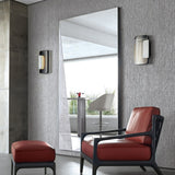 Giorgio Collection Moonlight Floor Mirror in satin grey nickel, third view