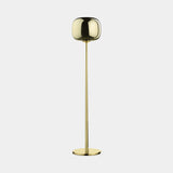 Fog Metallic Glass Luxury Floor Lamp in polished brass with metallised glass