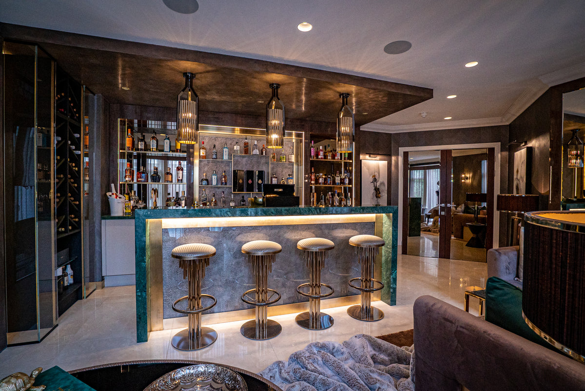 Luxury home bar design in Wilmslow, Cheshire by Touched Interiors, image 2