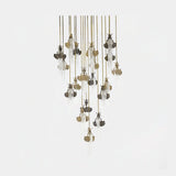 Castro Lighting Tuscania Suspension Lamp in gold-plated brass with crystals, available from Touched Interiors UK