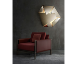 Tangram 24K Gold Plated Stainless Steel Large Lamp: Luxury Geometric Lighting