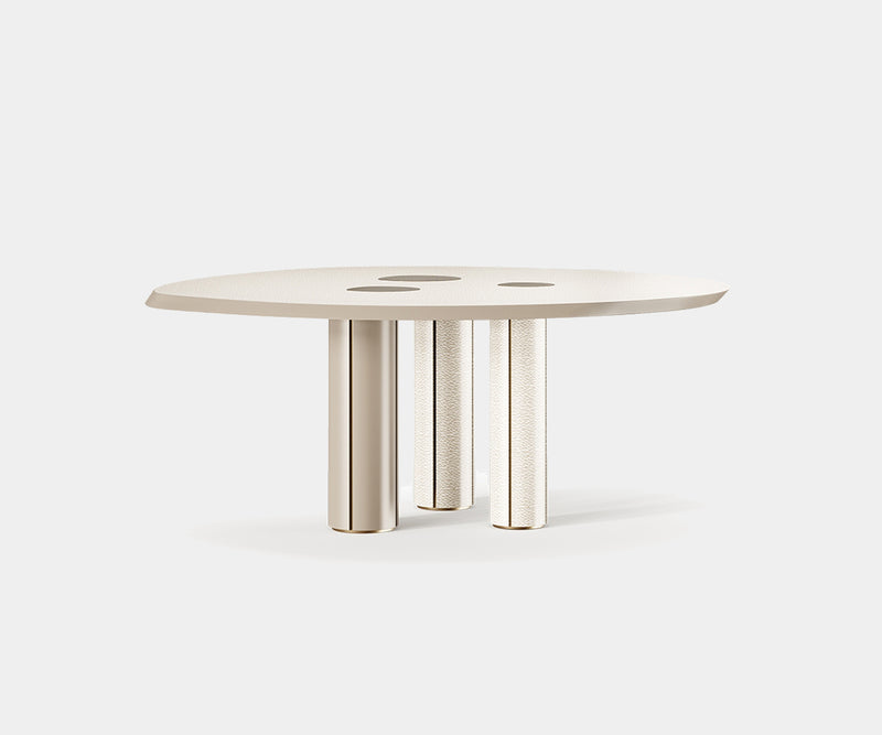 Ginkgo Modern Luxury Dining Table - Handcrafted organic dining table with ginkgo influence, ideal for contemporary luxury dining rooms. 