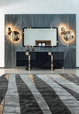 Giorgio Collection Charisma Sideboard in Black Bubinga burl with a Grey Alpi marble top, second room view