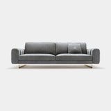 Giorgio Collection Charisma Sofa with Quilted Back Cushions in grey velvet