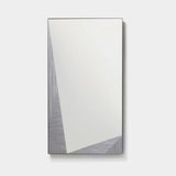 Giorgio Collection Moonlight Floor Mirror in satin grey nickel