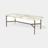 Golfo Soft Corner Luxury Dining Table in Calacatta Gold marble