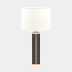 Grey Eucalyptus Table Lamp with Rose Gold Detailing